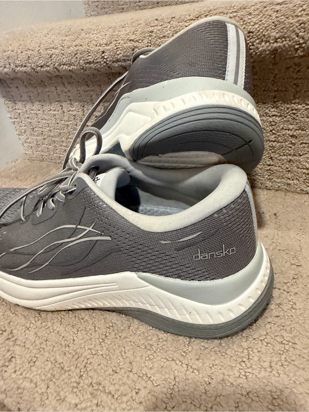 Dansko Gray and White Women's Athletic Sneakers